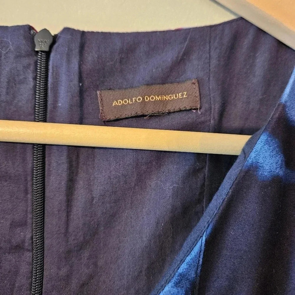 Adolfo Dominguez Tie Dye Artistic Boho Midi Feminine Multicolor Cotton Dress 6. - Picture 13 of 16